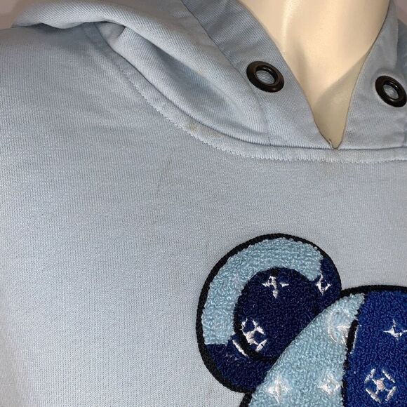 Avenue George V Paris Pullover Hoodie Size XXL Blue Embroidered Bear SEE DESC - Picture 10 of 16